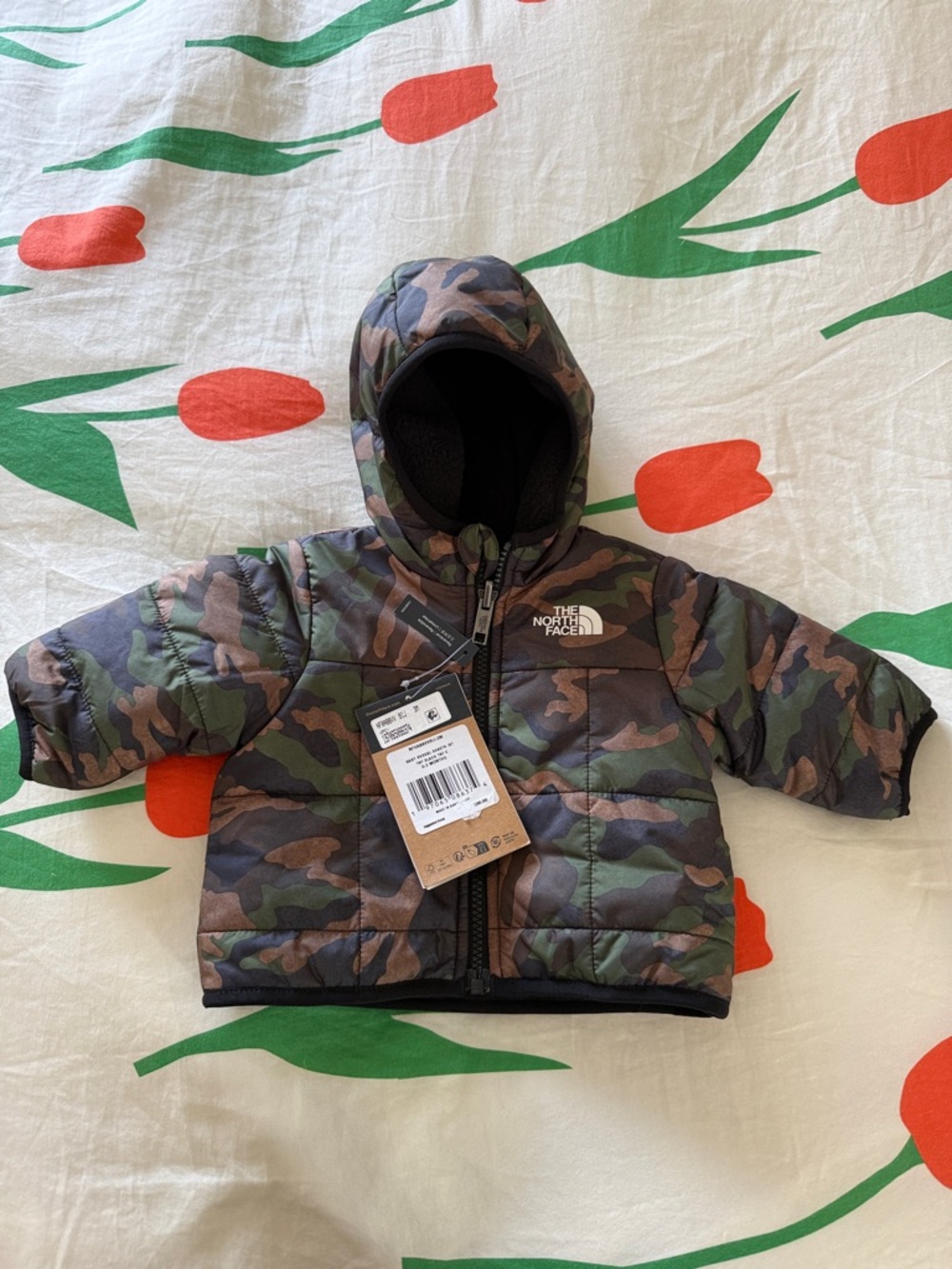 The North Face Toddler Hooded Camo Jacket - Reversible, NEW